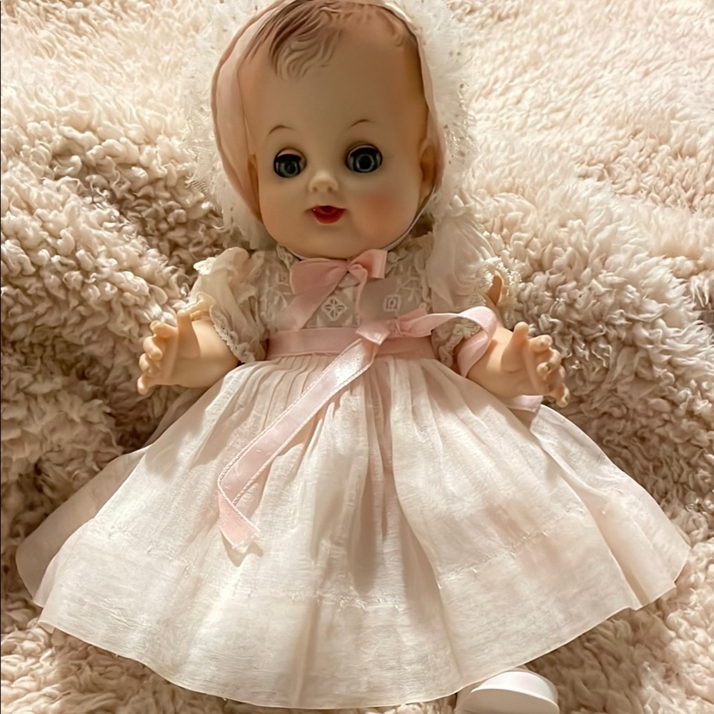 Adorable Baby Doll with Pink Dress